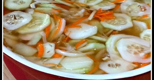 Ginger Garlic Freezer Pickles #Recipe