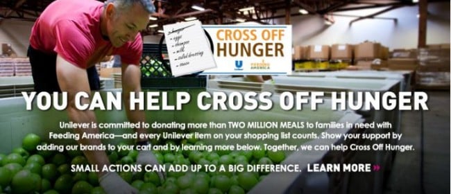 Unilever Helps Cross Off Hunger! #BetterTogether