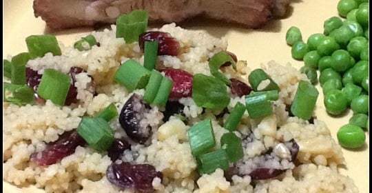Couscous with Dried Cranberries and Pine Nuts #Recipe