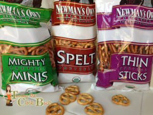 newmans organic snacks pretzels