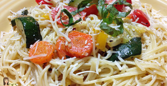 Meatless Monday Recipe: Creamy Pasta Primavera #SCJGreenerChoices