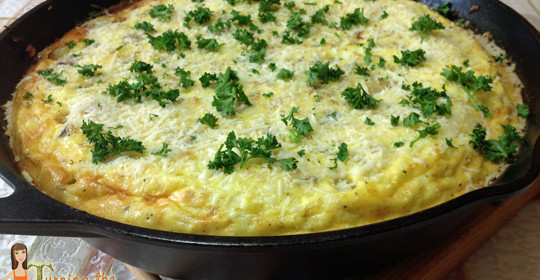 Meatless Monday Recipe: Rosemary, Potato and Feta Frittata #SCJgreenerchoices #spon
