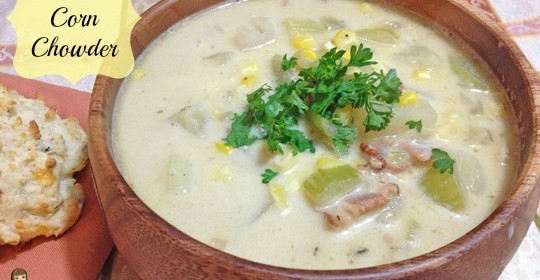 Sunshine Sweet Corn Recipe:  Homemade Corn Chowder #Sweetlife #sponsored