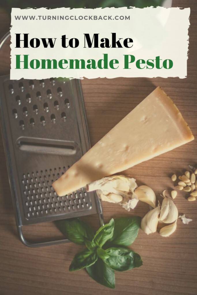 Pesto Ingredient with text overlay 'How to make homemade pesto