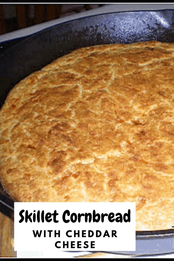 Skillet Cornbread with Cheddar Cheese Turning the Clock Back
