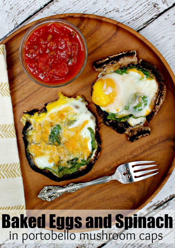 baked eggs in portobello mushroom caps