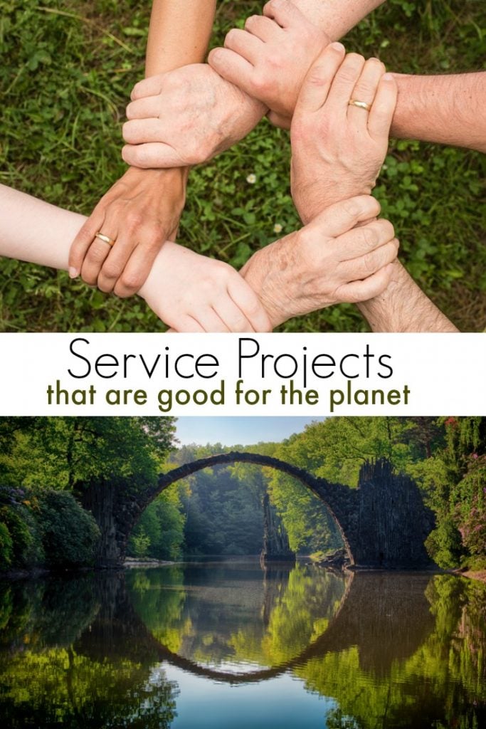 Teaching kids to give back is important. Here are a few service projects that are good for the environment. Encourage kids to participate in these eco friendly service projects to give back to the community!