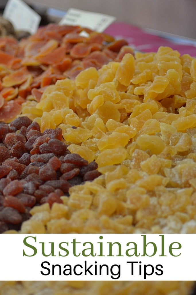 bulk dried fruit to indicate sustainable snacking