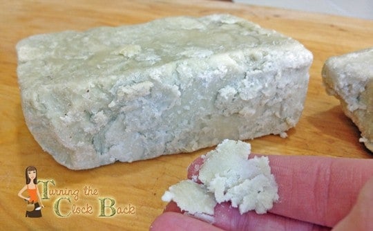 organic shea butter on a cutting board