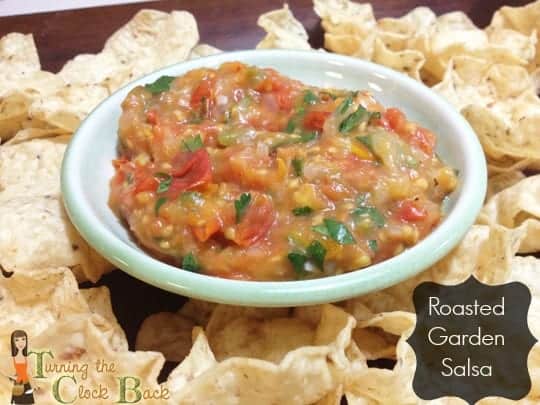 roasted garden salsa with banner