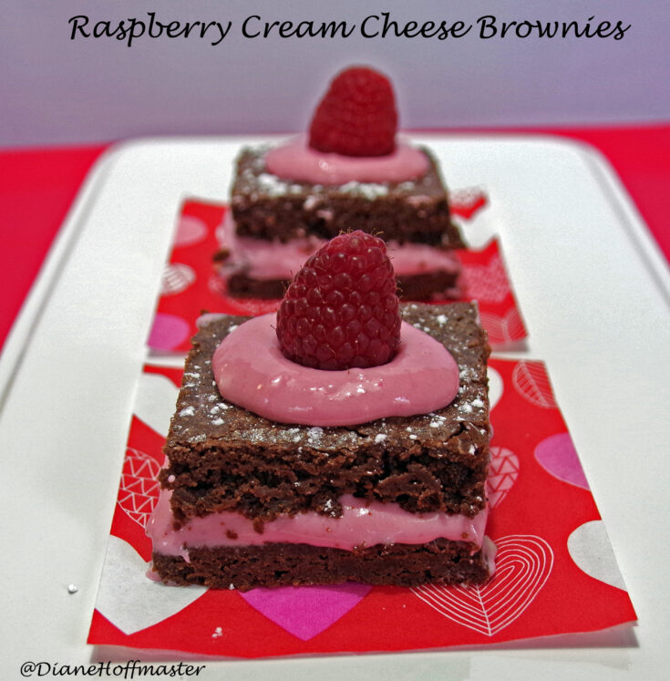 Valentines Day Desserts: Raspberry Cheesecake Brownies