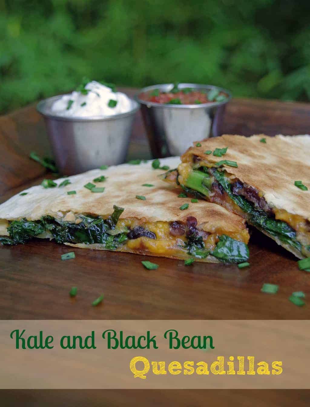 Kid Freindly Kale Recipe: Kale and Black Bean Quesadilla