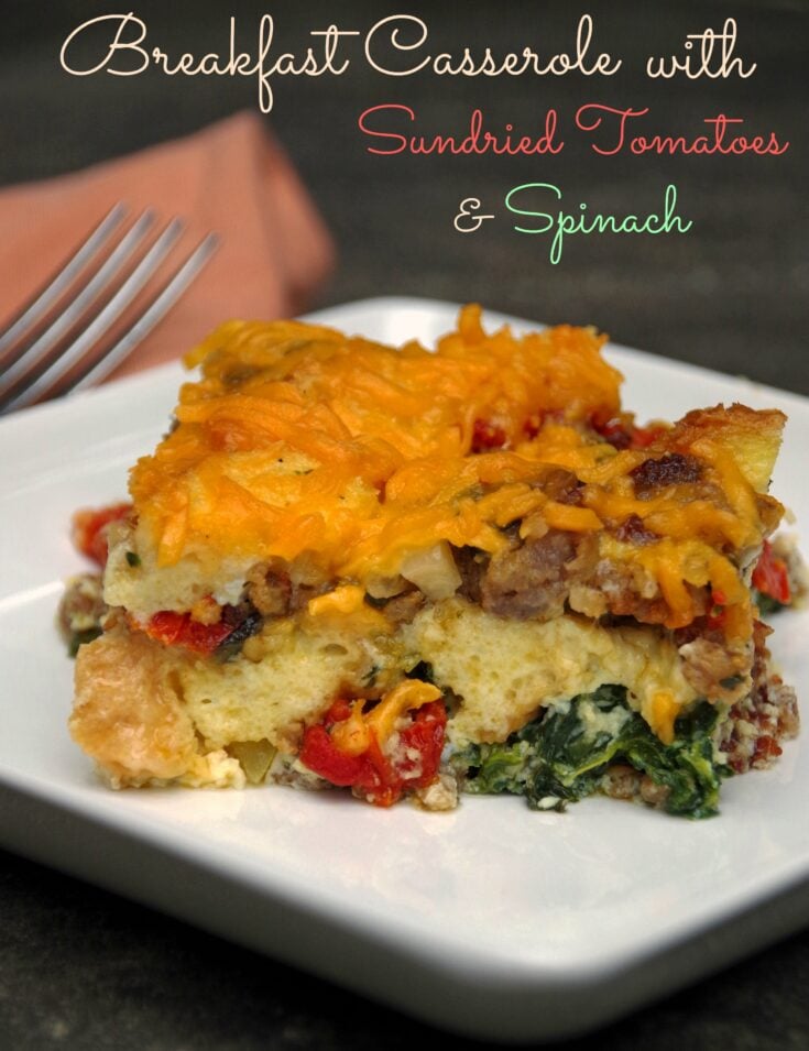 Breakfast Casserole with Sundried Tomatoes and Spinach 2