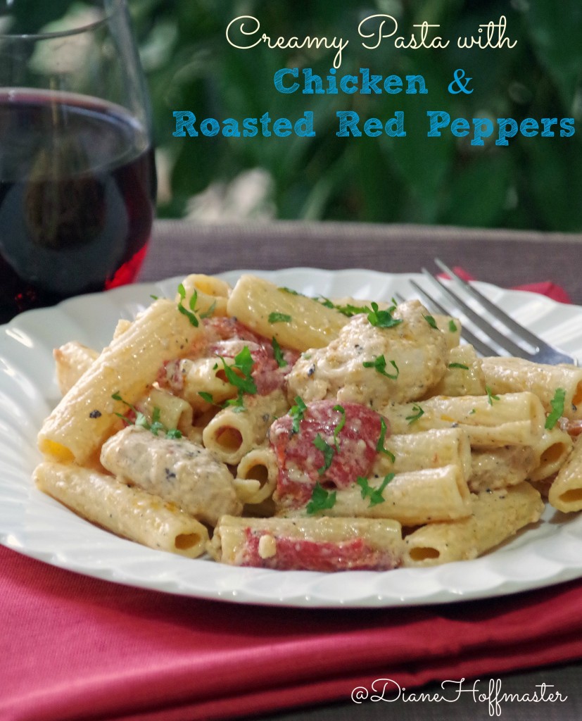 Creamy Pasta Recipe with Chicken and Roasted Red Peppers 2