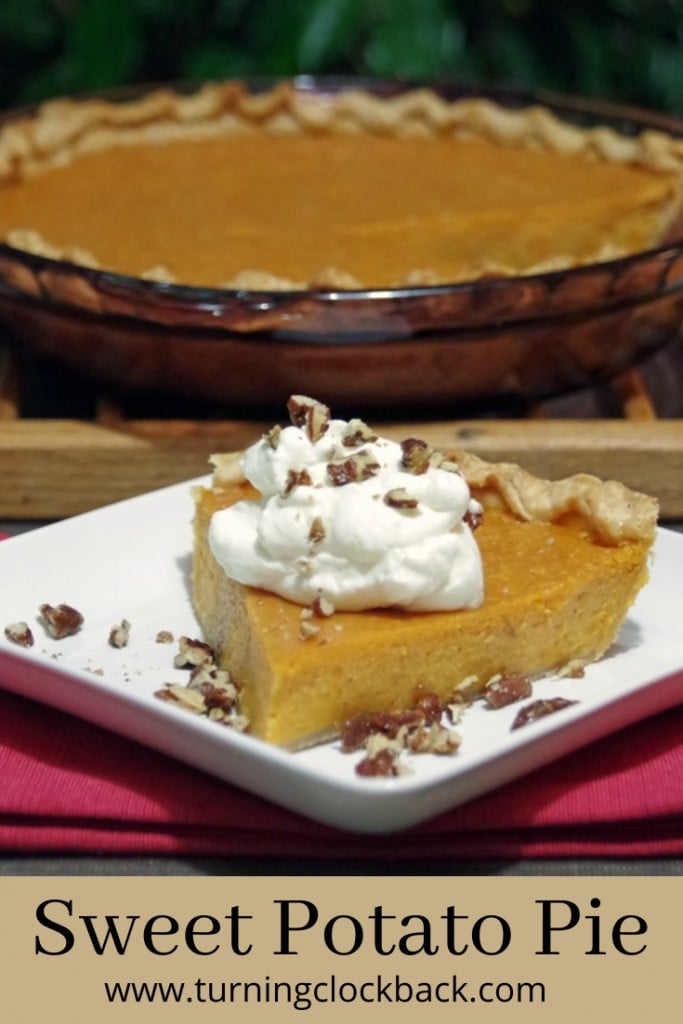 Sweet potato pie is a traditional southern dessert recipe, often served in place of pumpkin pie for Thanksgiving or Christmas.  Loaded with <a href=