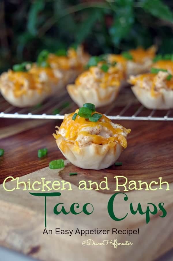 Chicken and Ranch Taco Cups Make Easy Game Day Appetizers