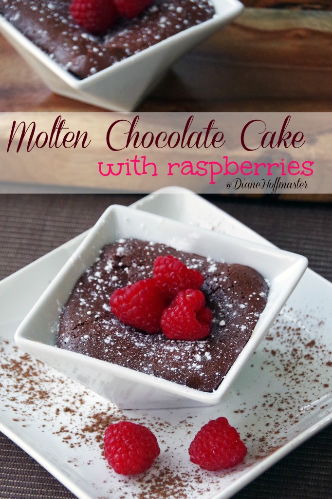 Molten Chocolate Cake Recipe with Raspberries