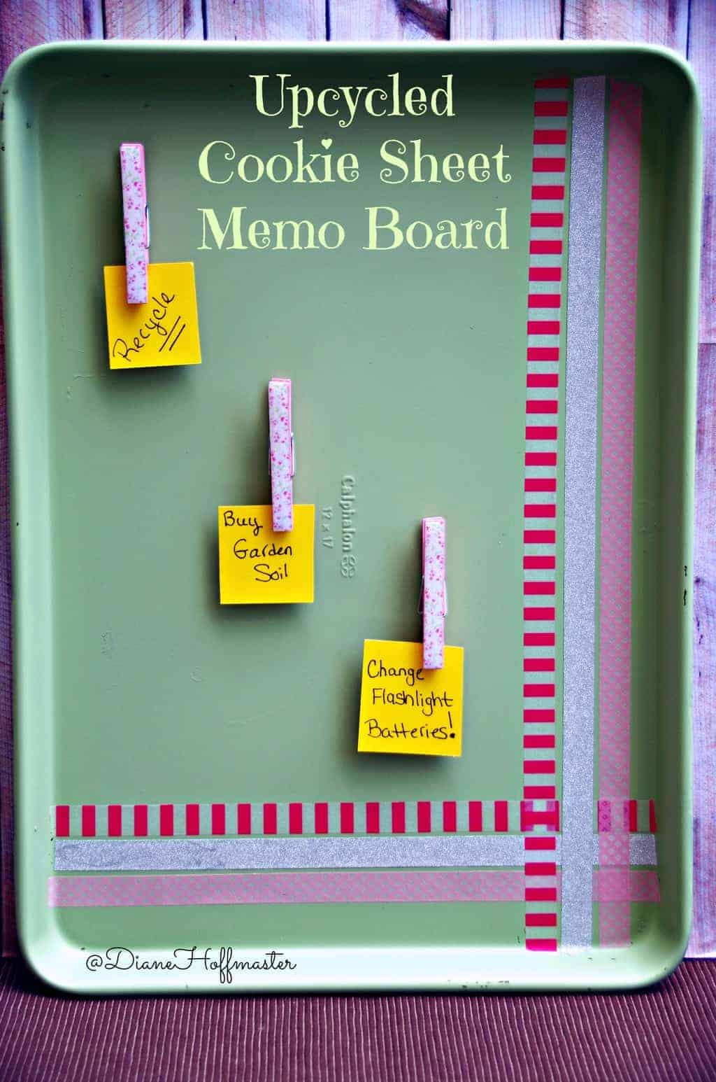DIY Upcycled Cookie Sheet Memo Board Craft