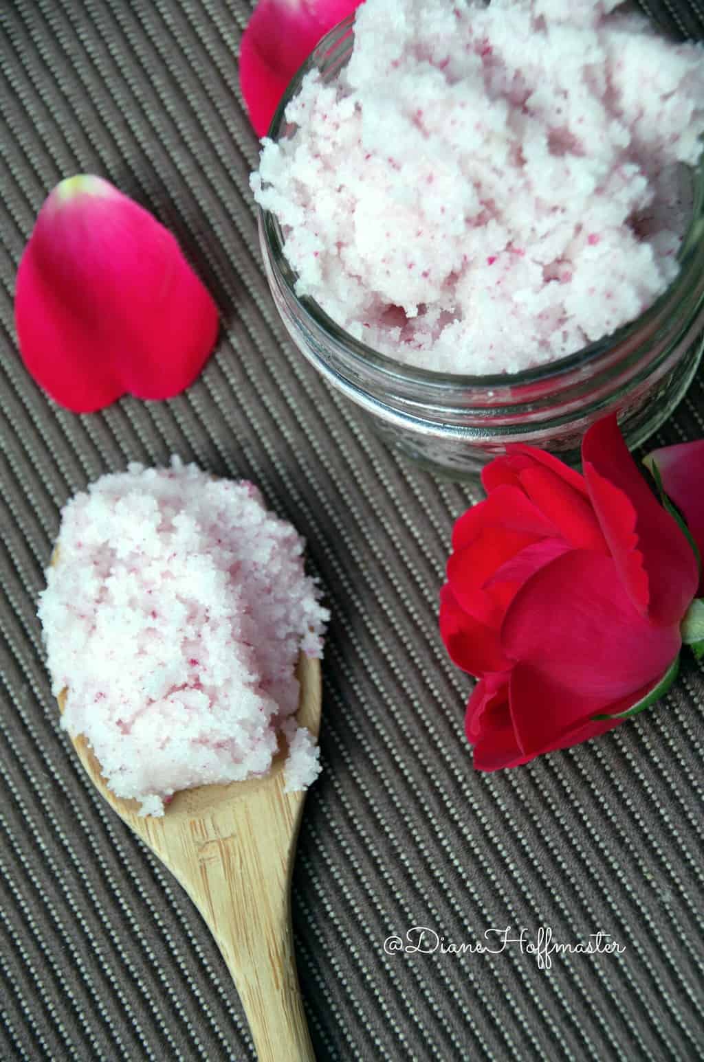 Rose Petal Sugar Scrub is an easy DIY Mothers Day Gift Turning the