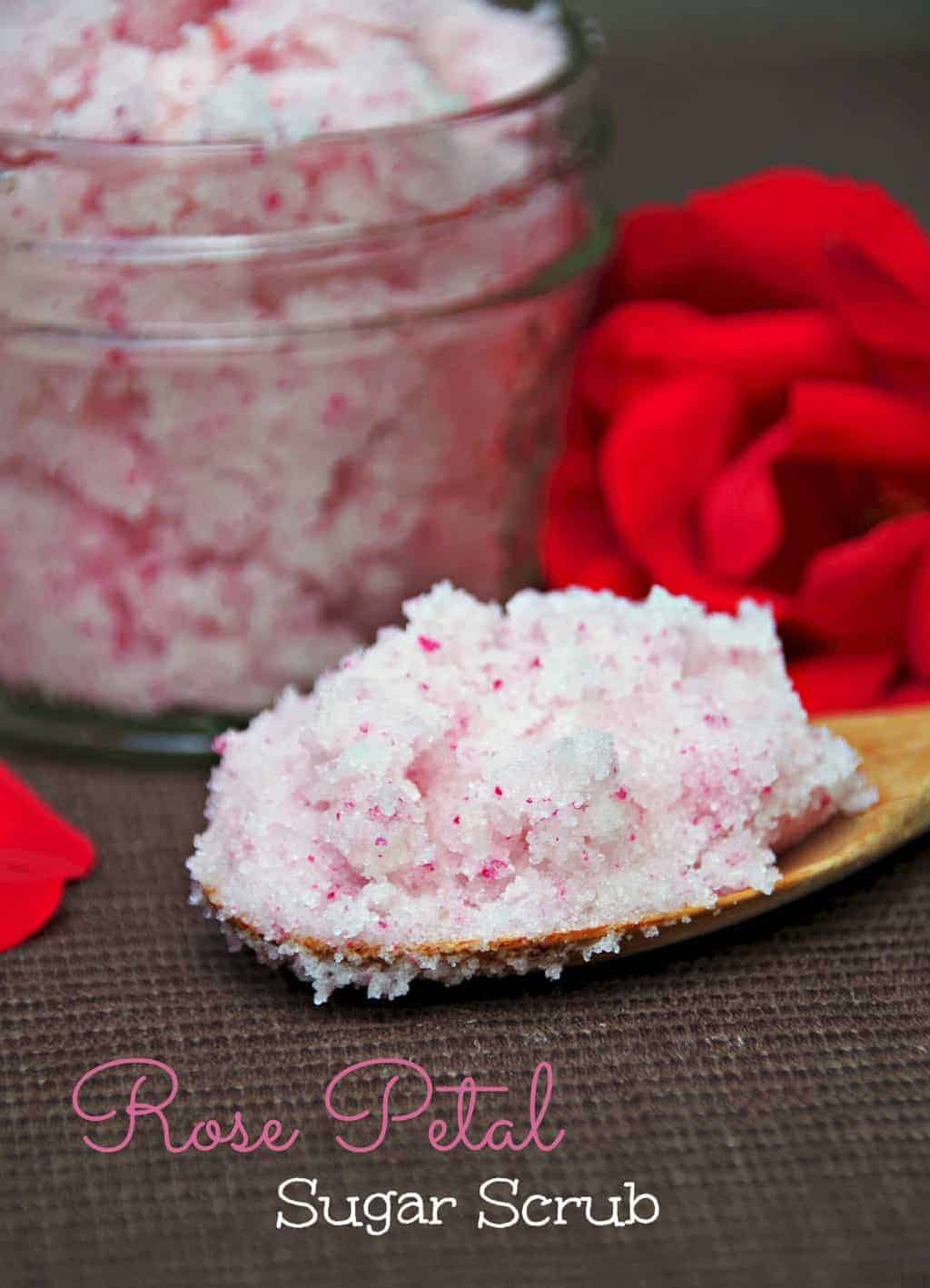 Rose Petal Sugar Scrub is an easy DIY Mothers Day Gift Turning the