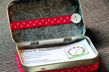 DIY business card holder from an upcycled Altoid tin