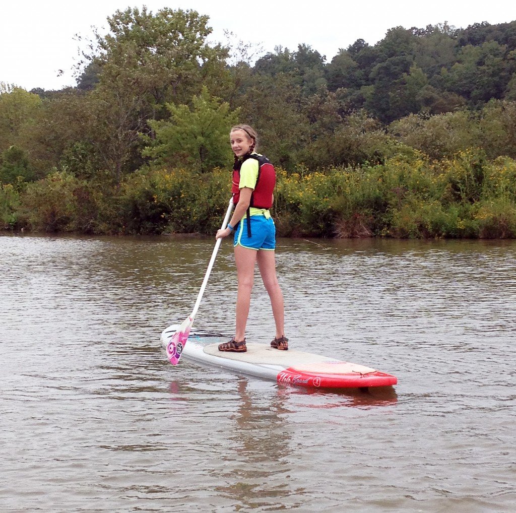 Stand up paddle boarding with kids