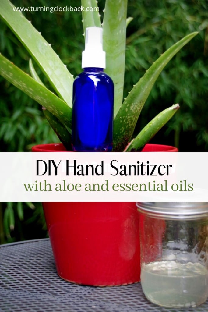 DIY Hand Sanitizer with aloe and essential oils