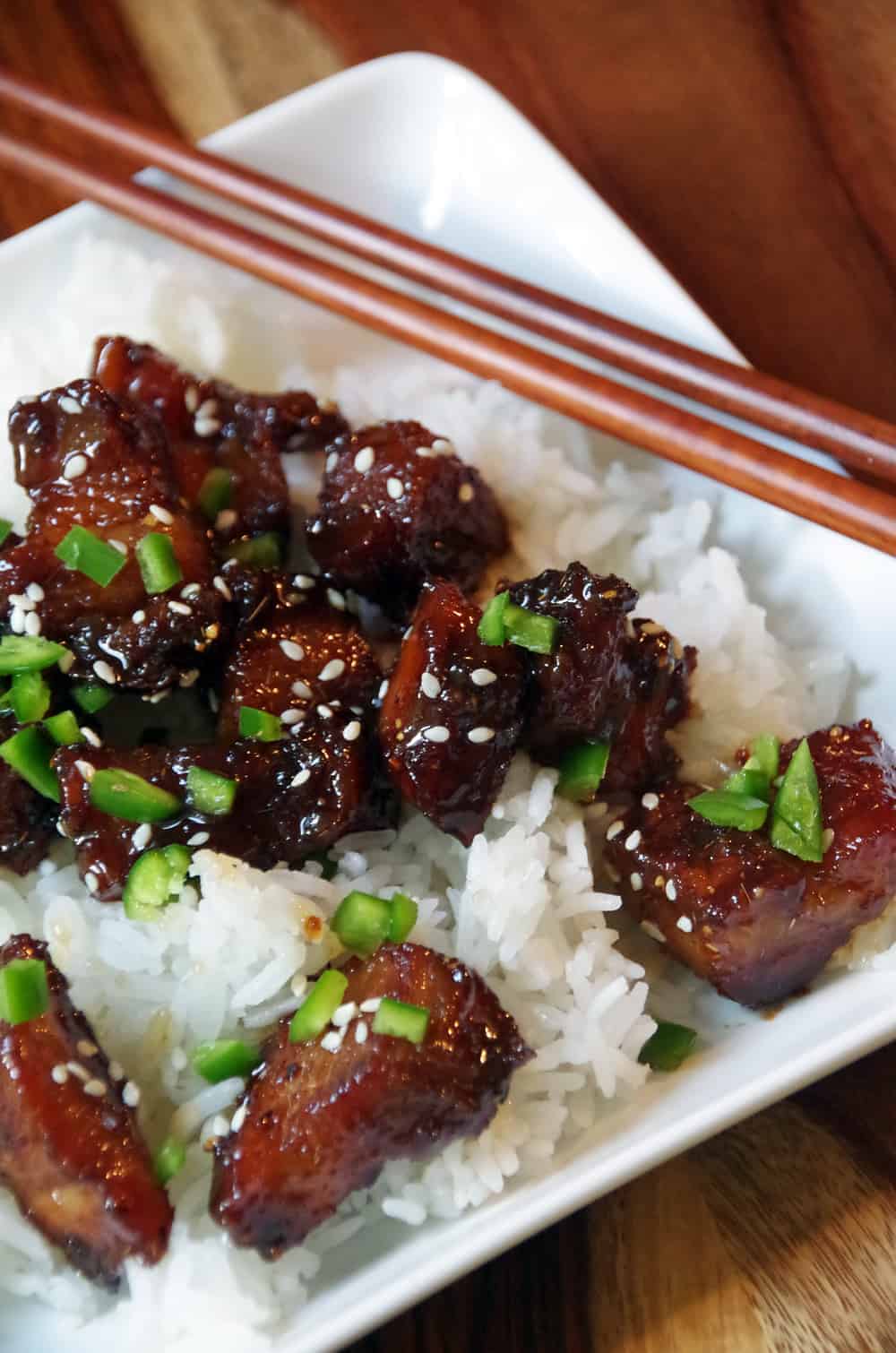 Teriyaki Pork Belly Recipe with Jasmine Rice Turning the Clock Back