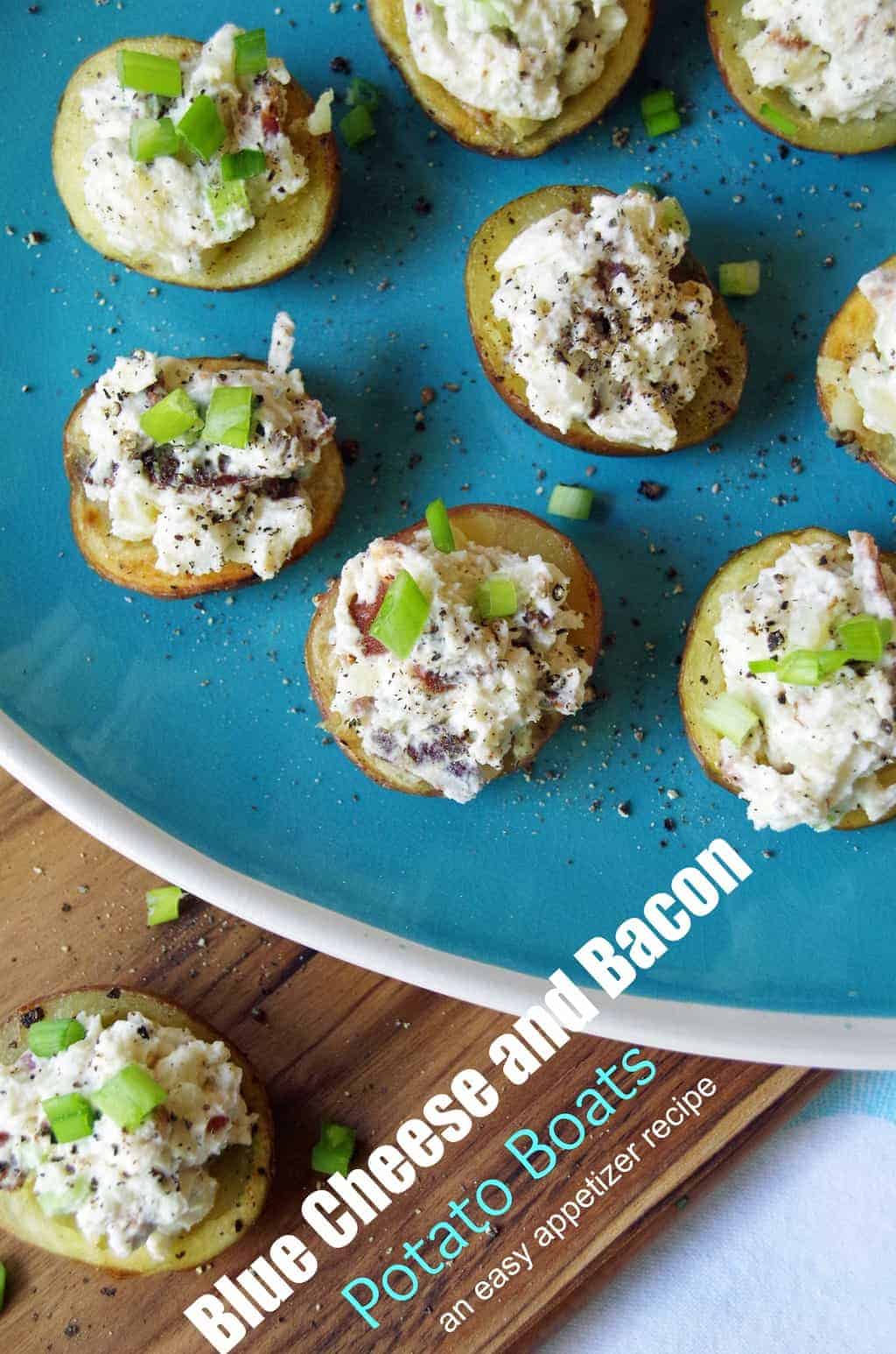 Blue Cheese and Bacon Stuffed Red Potato Appetizer