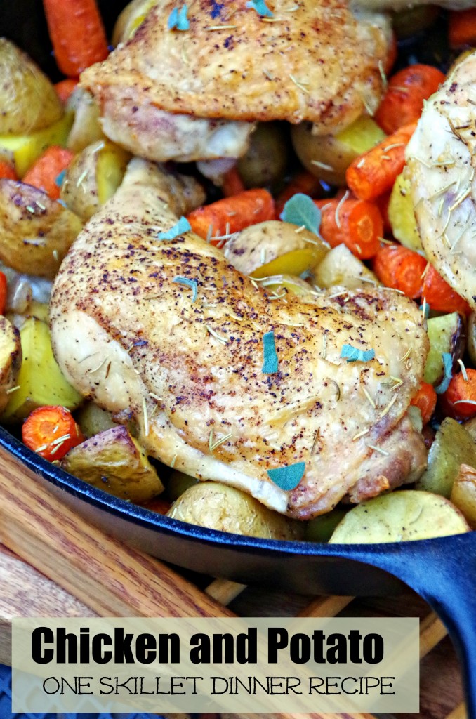 This easy skillet dinner recipe with chicken and potatoes is quick to make and faster to clean up