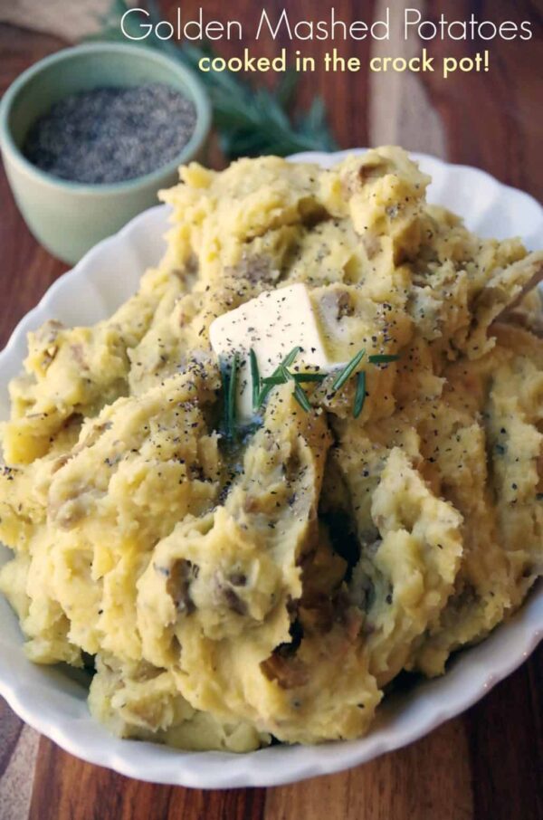 Golden Crock Pot Mashed Potatoes Recipe Turning the Clock Back