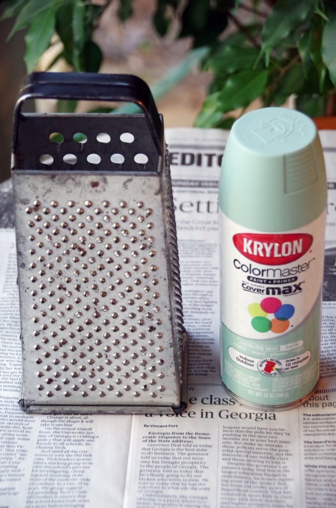 Homemade Earring Holder from an old Cheese Grater