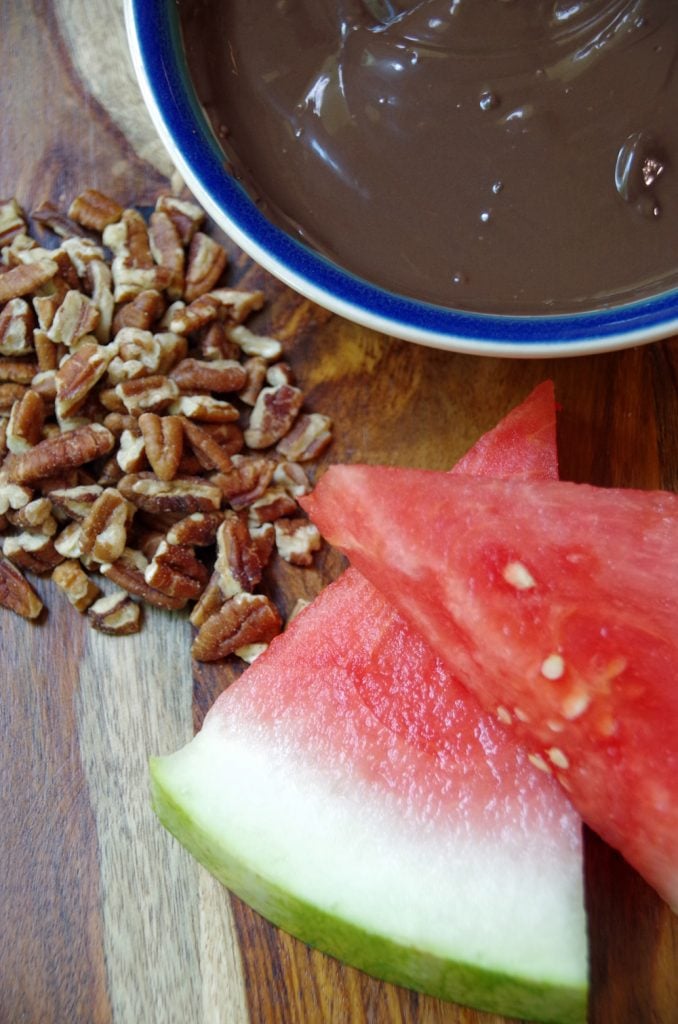 Chocolate Dipped Watermelon Recipe