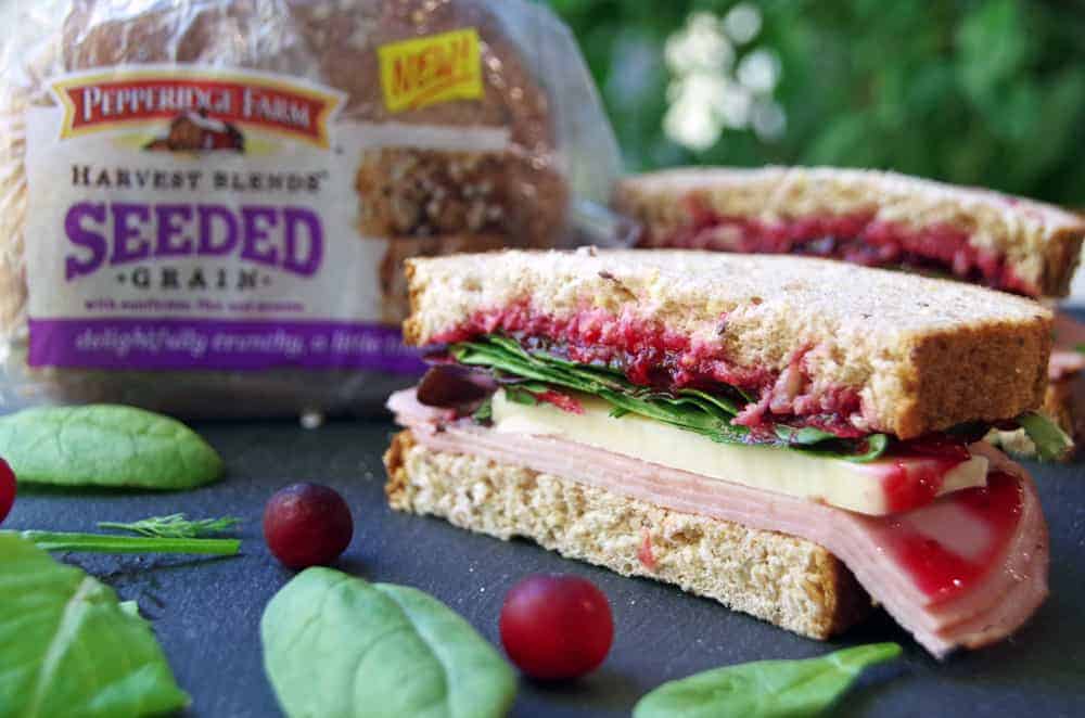 Use Cranberry Sauce Leftovers in This Easy Sandwich Recipe! A delicious ham sandwich recipe the uses up a few of those holiday leftovers!