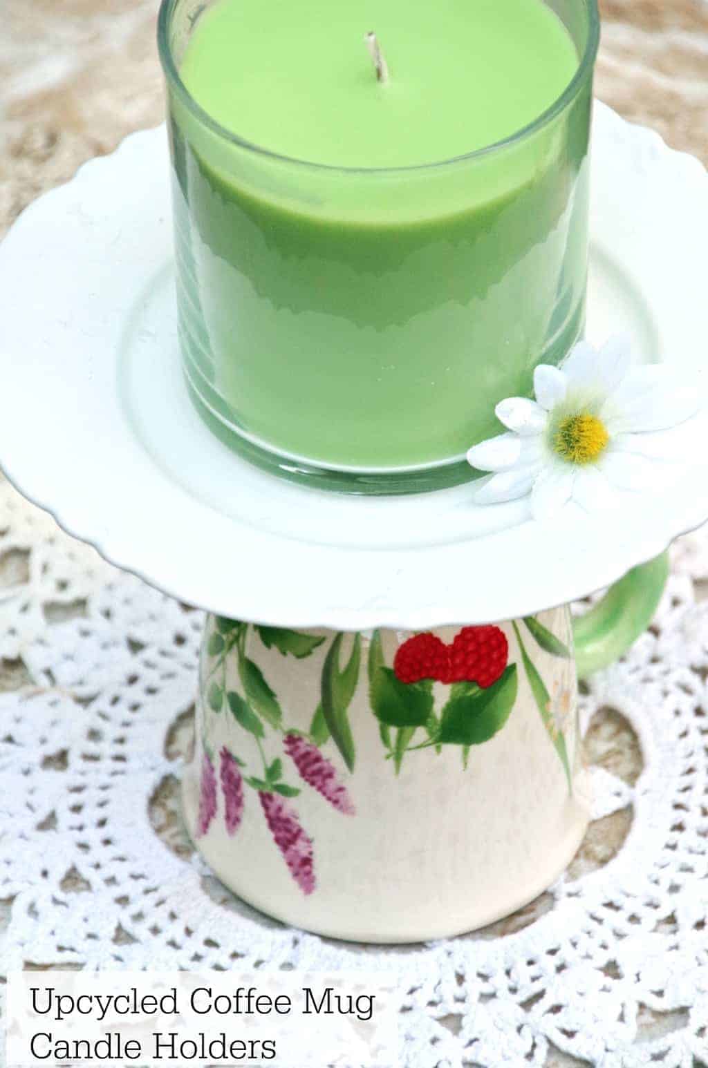 Make DIY Decorative Candle Holders from Old Coffee Mugs