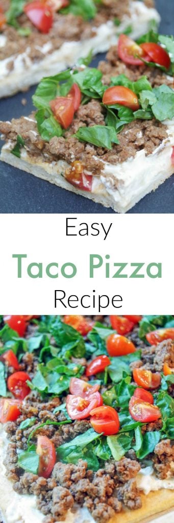 Easy Taco Pizza Recipe is a Simple Dinner Idea that Everyone will Love!