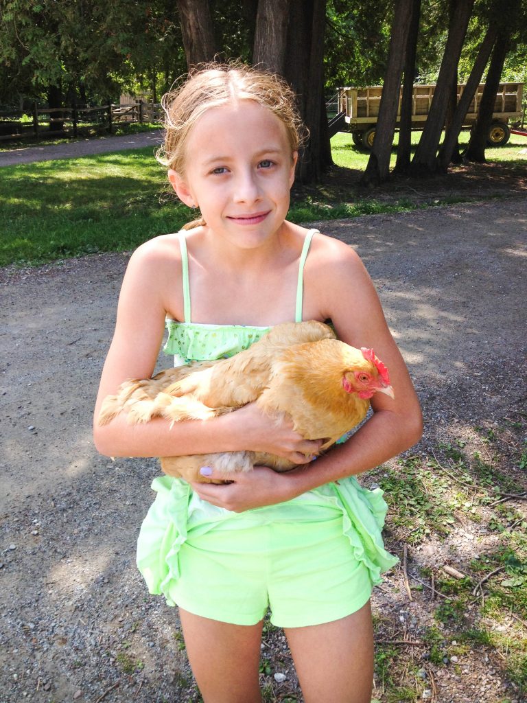 Emily and Free Range Chickens 