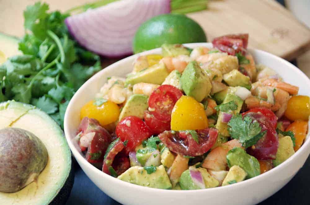 Shrimp Avocado Salad Recipe with Cajun Lime Dressing