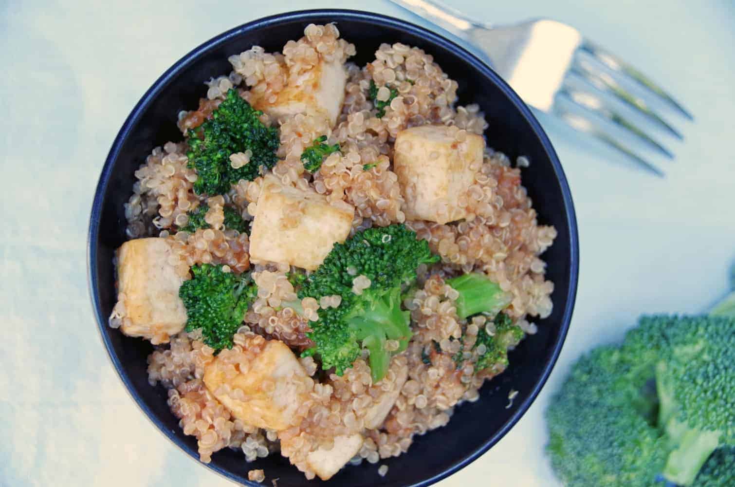 Asian Quinoa Recipe with Broccoli and Tofu