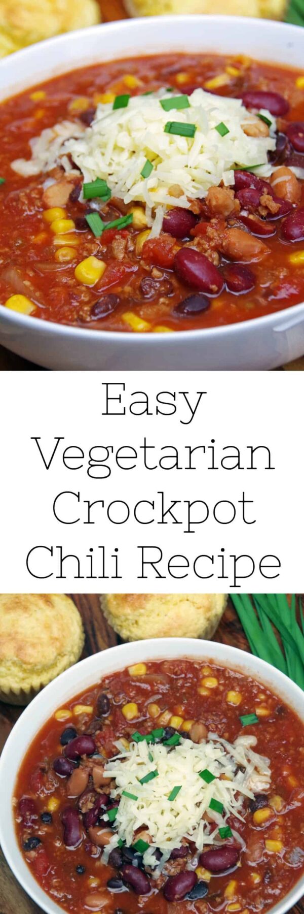 Easy Vegetarian Crockpot Chili Recipe Turning the Clock Back