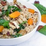 Healthy Quinoa Salad Recipe with Spinach and Apricots