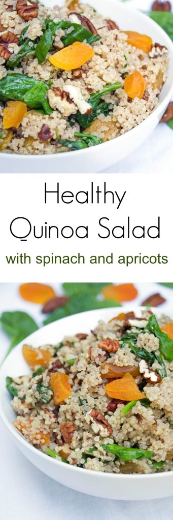 This healthy quinoa salad recipe is a great vegetarian recipe for Meatless Monday and is ready in less than 30 minutes!