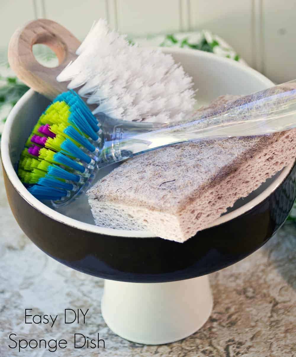 DIY Kitchen Sponge Dish and Healthier Housekeeping with Aunt Fannie's