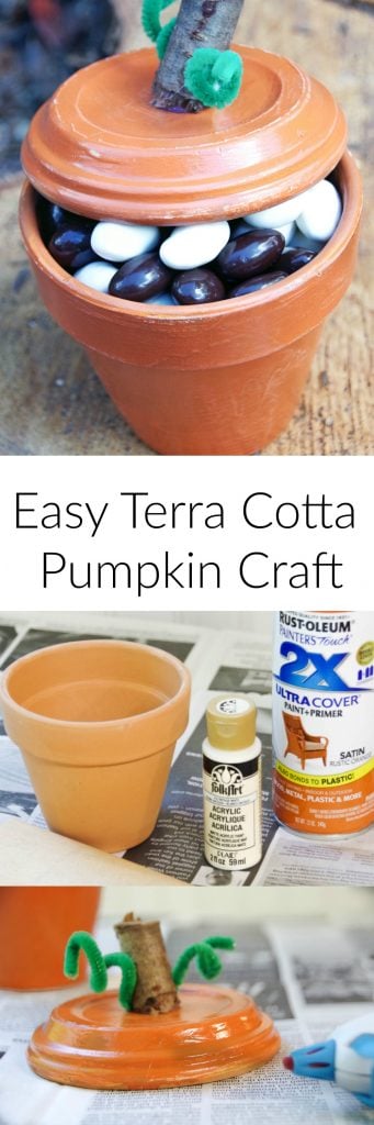 Easy Terra Cotta Pumpkin Craft