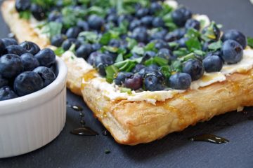 Fresh Blueberry Tart Recipe with Basil and Honey