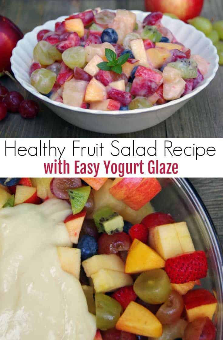 Looking for a healthy fruit salad recipe with a twist? Add an easy yogurt glaze to your favorite fruit salad for a creamy and delicious flavor!