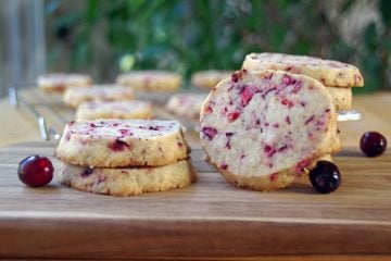 Cranberry Shortbread Cookie Recipe with Orange Zest
