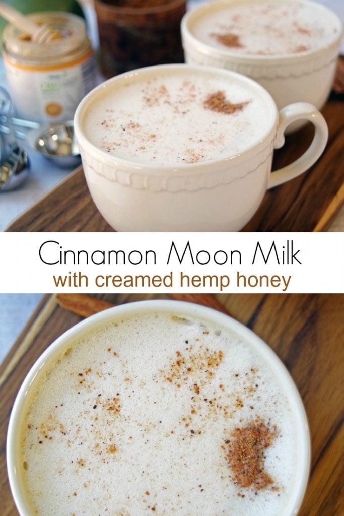 Healthy Cinnamon Moon Milk with Creamed Hemp Honey