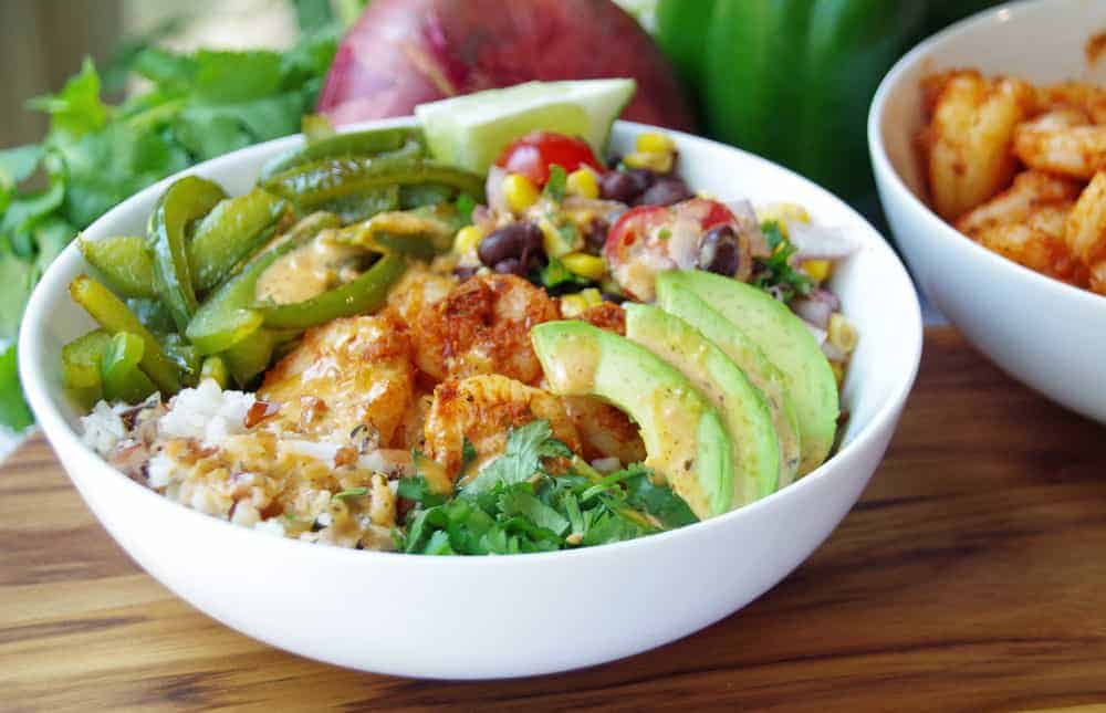 Blackened Shrimp Bowl Recipe - Turning the Clock Back