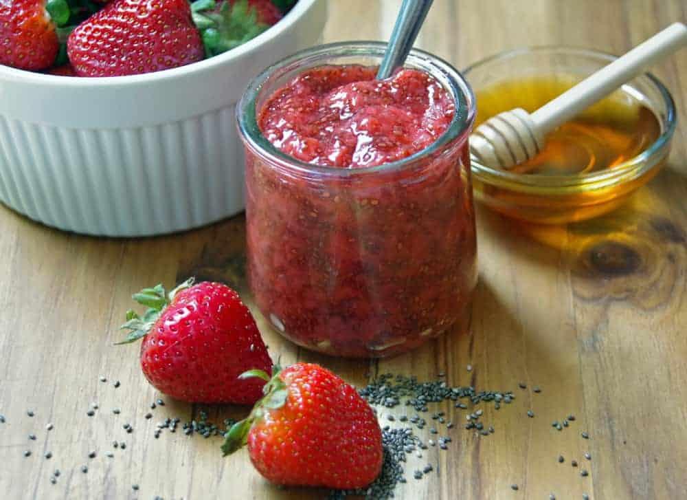 Strawberry Chia Jam with only 3 ingredients